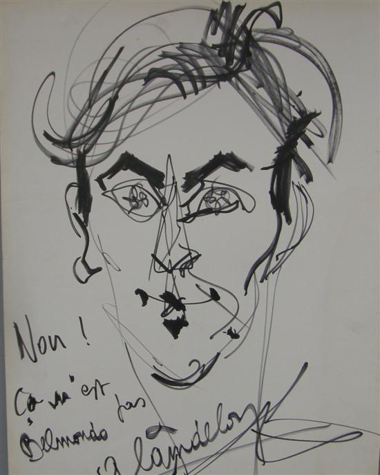 Appraisal: Gaston Tyko b 'Alain Delon' portrait of the actor signed