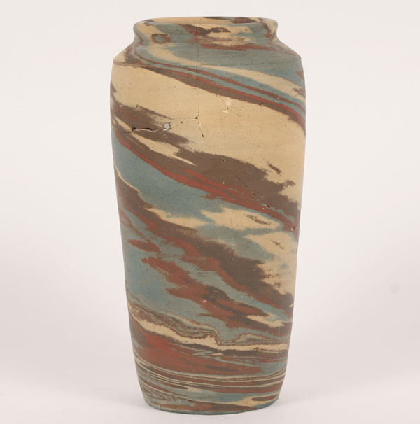 Appraisal: Niloak Mission Swirl pottery vase reportedly thrown as a demonstration