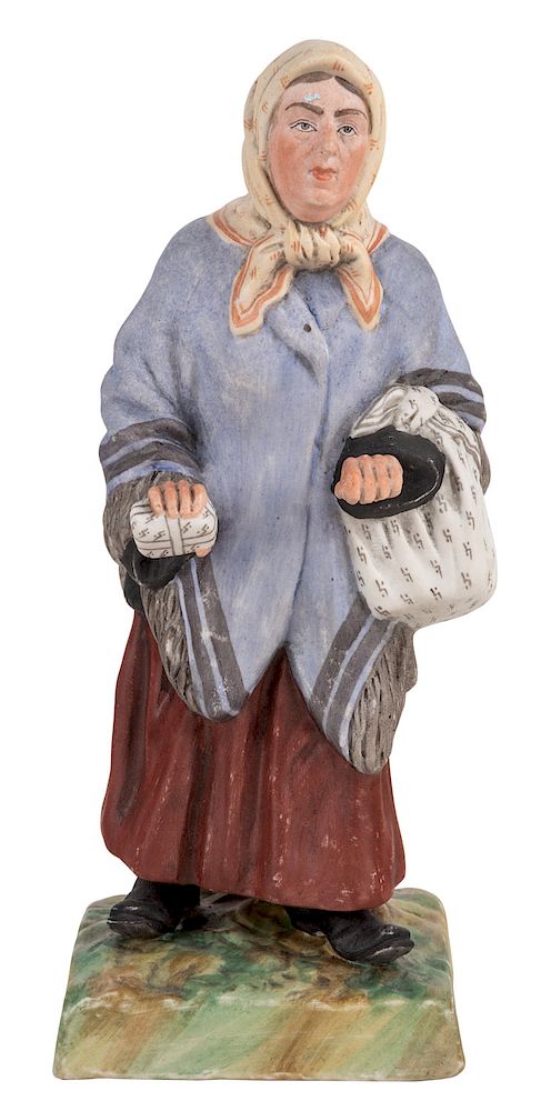 Appraisal: A RUSSIAN PORCELAIN FIGURE OF A JEWESS GARDNER PORCELAIN FACTORY