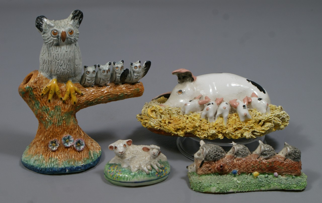 Appraisal: Basil Matthews figurines Sow Pig Suckling Hedgehogs Ewe and Lamb