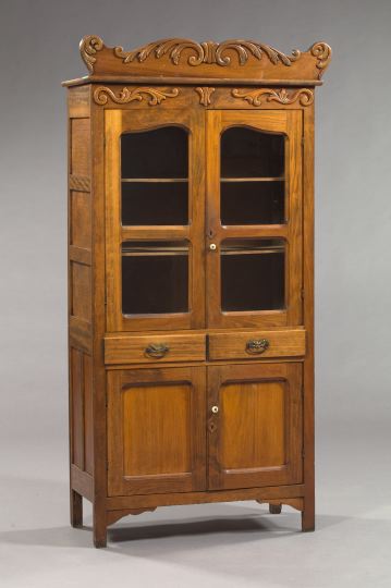 Appraisal: American Late Victorian Ash Pie Cabinet ca the top with