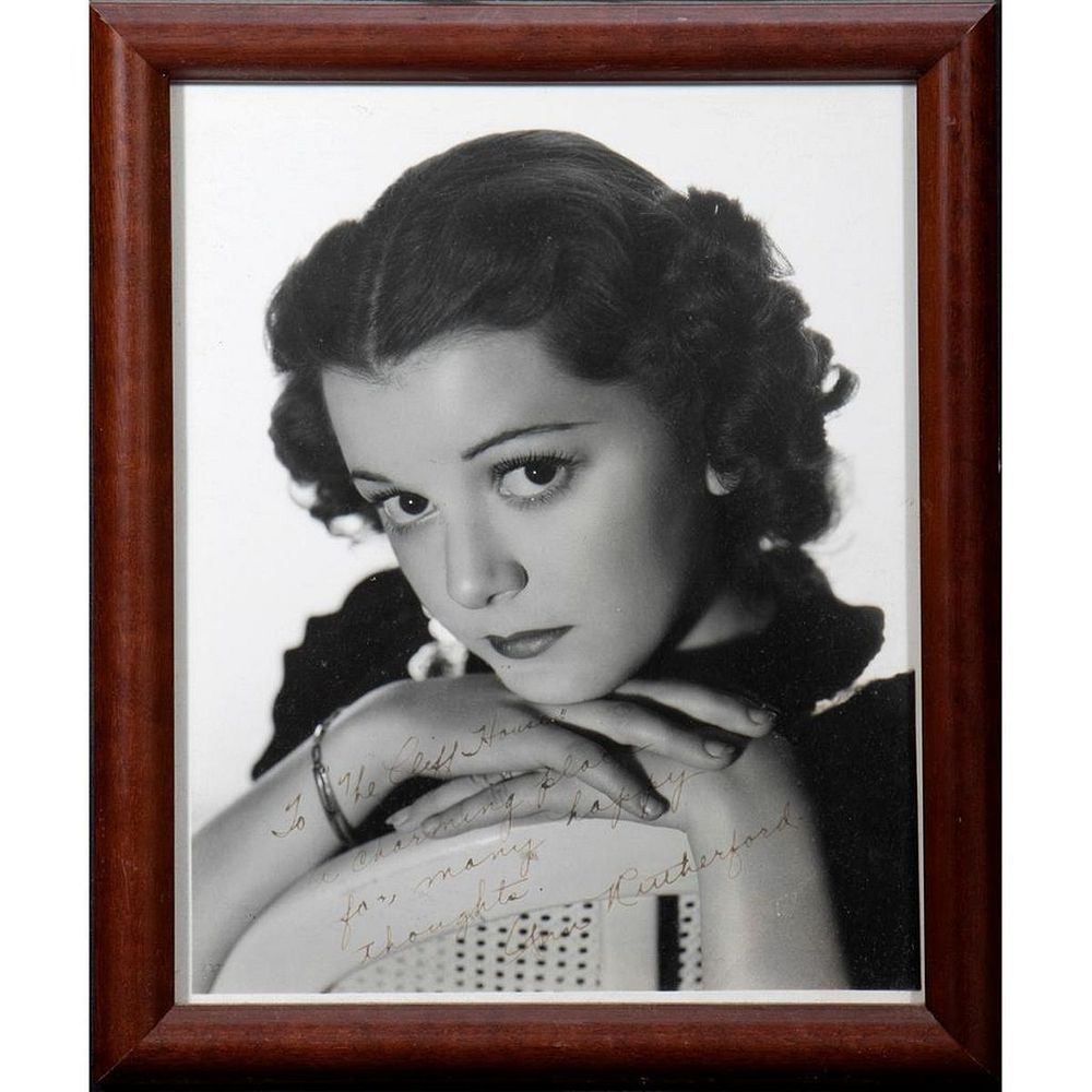 Appraisal: Ann Rutherford Original autographed inscribed photograph Size x Condition Showing