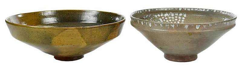 Appraisal: Two Jugtown Korean Center Bowls Moore County North Carolina circa