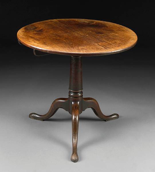 Appraisal: A George III mahogany tilt top occasional table fourth quarter