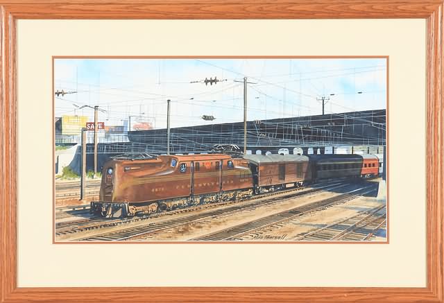 Appraisal: GG- at Philadelphia- th Street Station watercolor x sight SLC