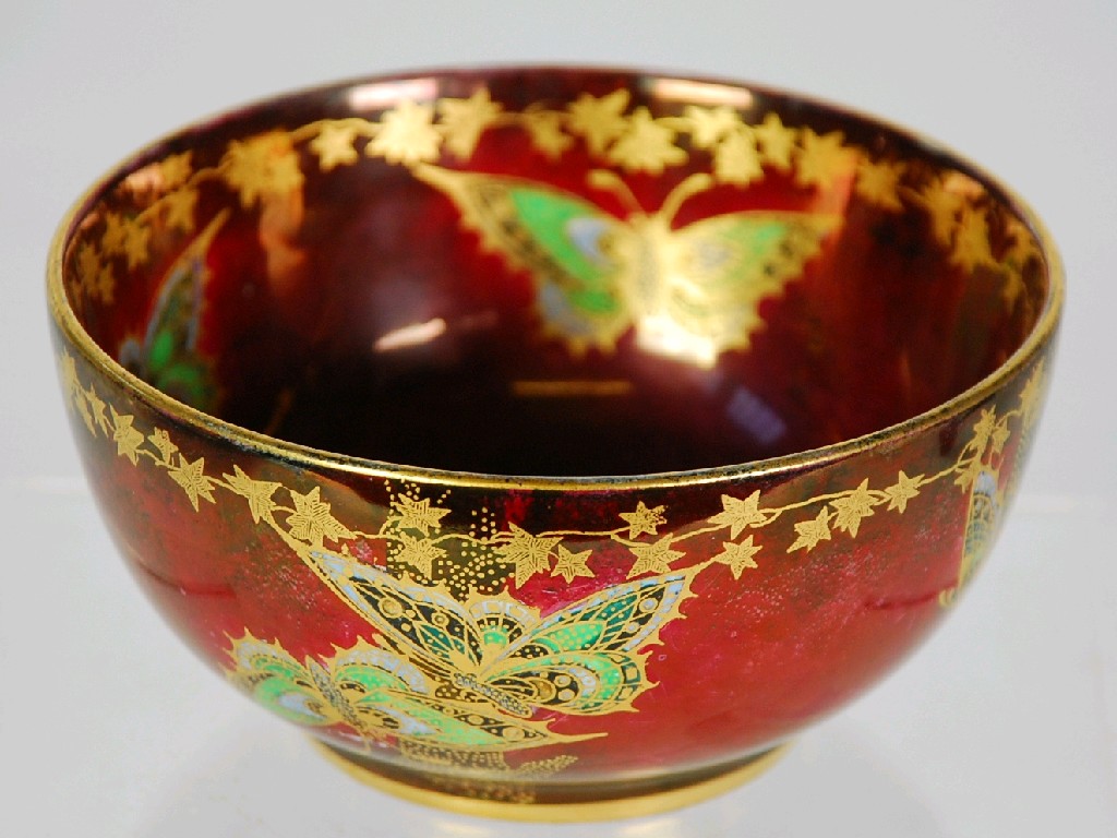 Appraisal: FIELDING'S CROWN DEVON 'SYLVAN LUSTRINE' LUSTRE GLAZED POTTERY BOWL gilt