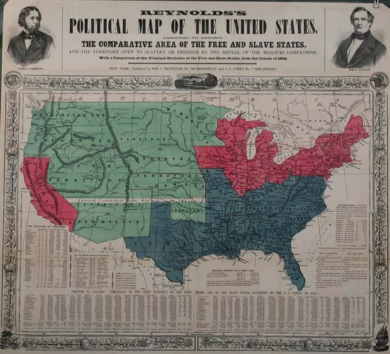 Appraisal: REYNOLD'S POLITICAL MAP OF THE UNITED STATES Designed to Exhibit