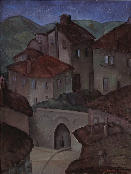 Appraisal: Rinaldo Cuneo - The Village signed 'Rinaldo Cuneo' lower right