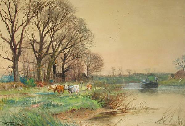 Appraisal: Henry Charles Fox British circa - A pastoral landscape with