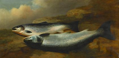 Appraisal: CIRCLE OF JOHN RUSSELL STILL LIFE WITH TROUT Bears signature