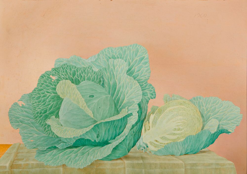 Appraisal: JOHN HENRY WILDE American - Still Life with Cabbages oil