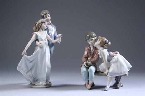 Appraisal: TWO LLADRO PORCELAIN FIGURES Now and Forever Ten and Growing