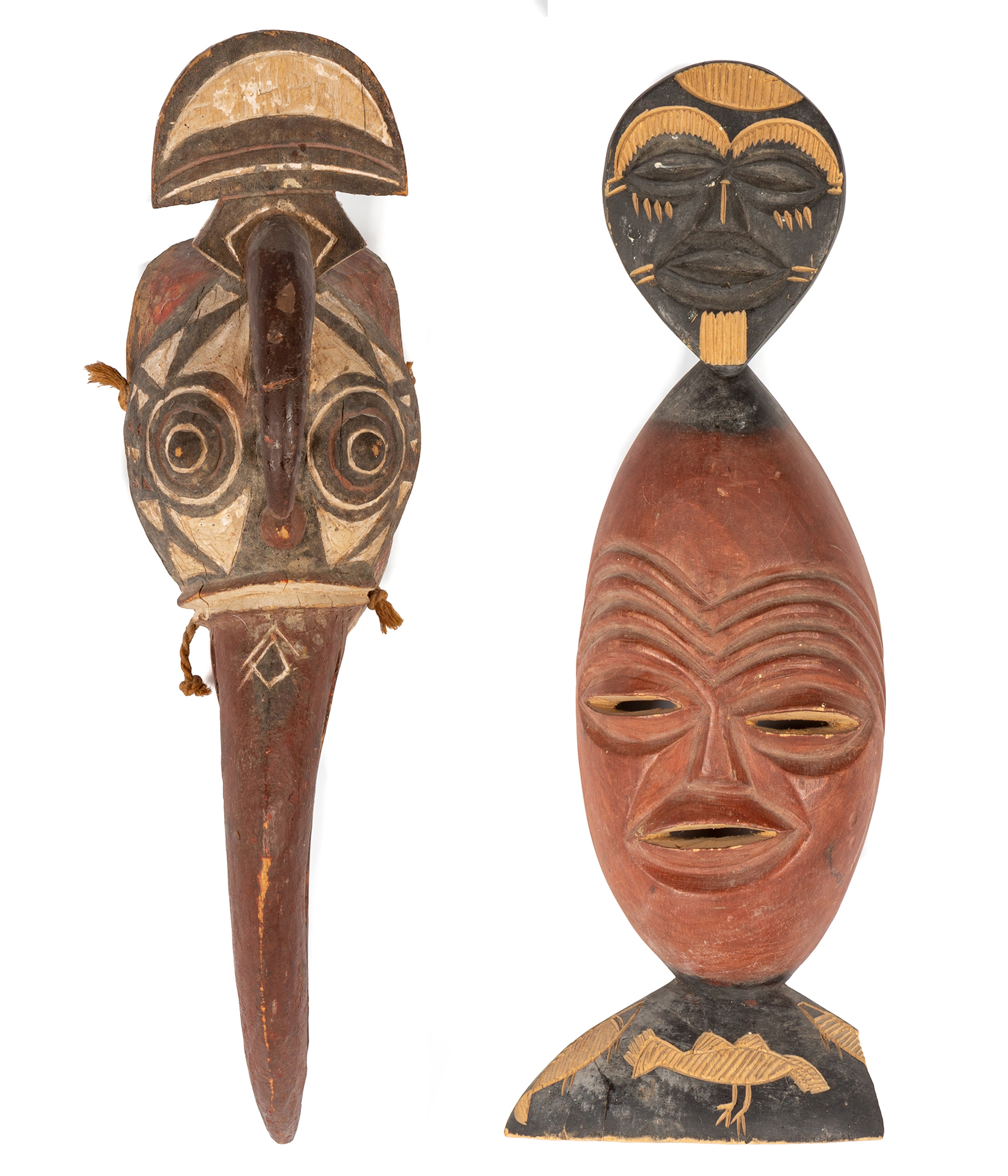 Appraisal: AFRICAN TRIBAL MASKS African Tribal Masks