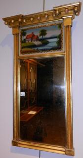 Appraisal: American Federal Giltwood Tabernacle Mirror American Federal Giltwood Tabernacle Mirror