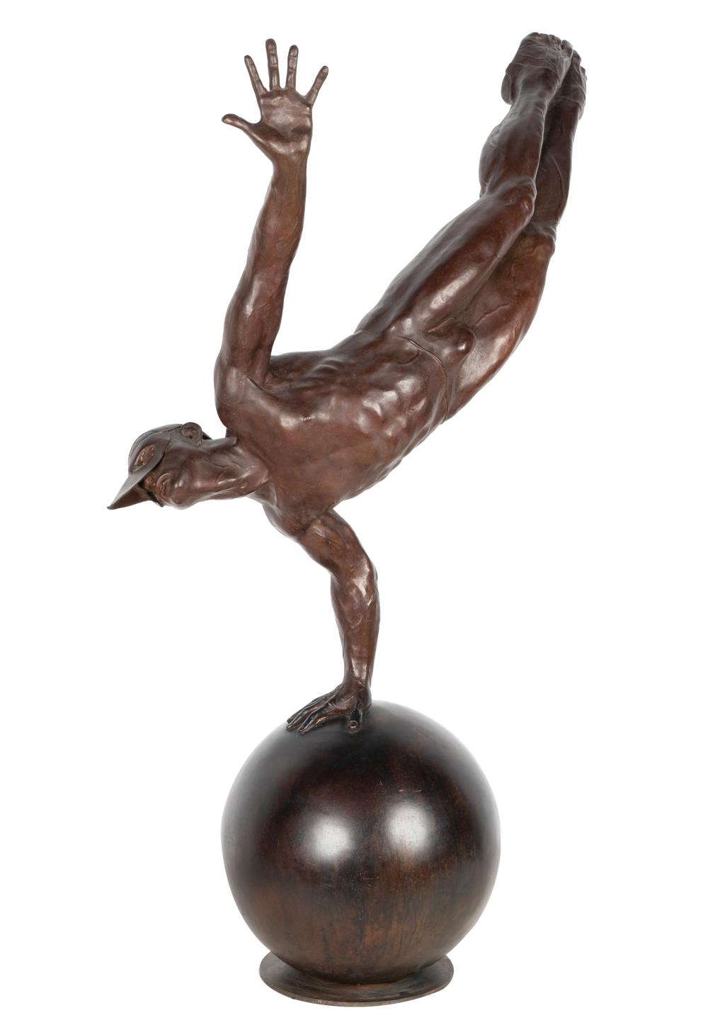 Appraisal: JORGE MARIN B EQUILIBRISTA bronze signed to base Jorge Marin