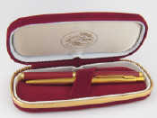 Appraisal: A gold plated Parker ball point pen with engine turned