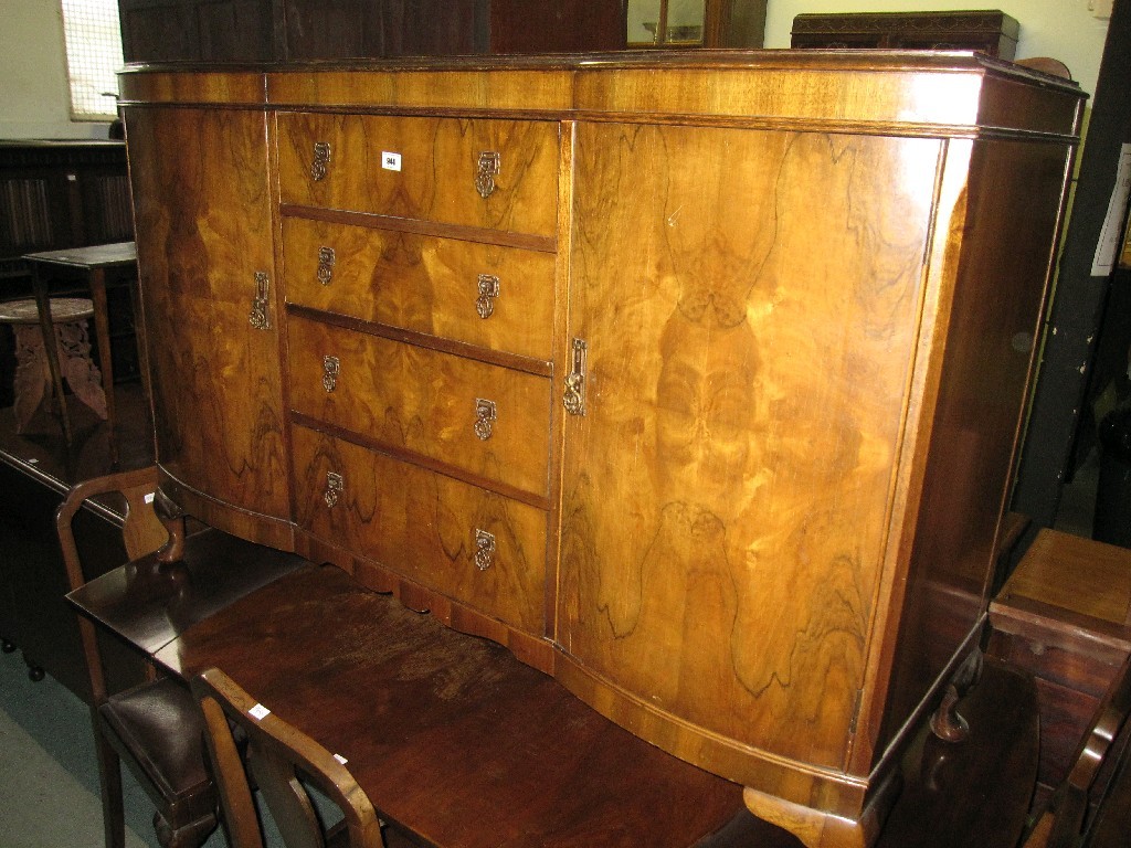 Appraisal: Mahogany eight piece dining room suite comprising sideboard pull out