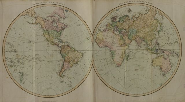 Appraisal: CARY J C Mappe Monde The Western and Eastern Hemisphere