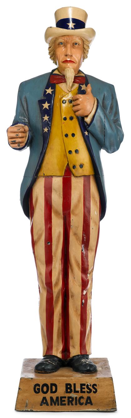 Appraisal: Polychrome polymer figure of Uncle Sam th century