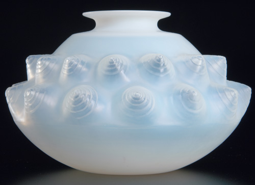 Appraisal: R LALIQUE Vase Dordogne opalescent c M p No Molded