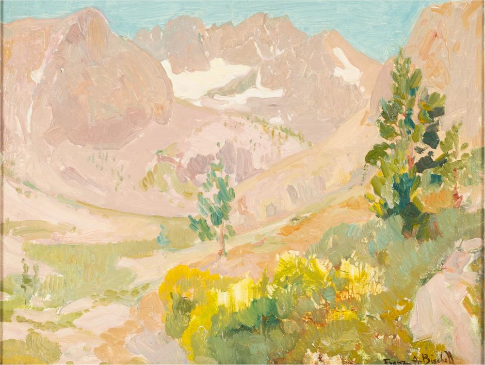 Appraisal: FRANZ ARTHUR BISCHOFF - Lone Pine Valley oil on board