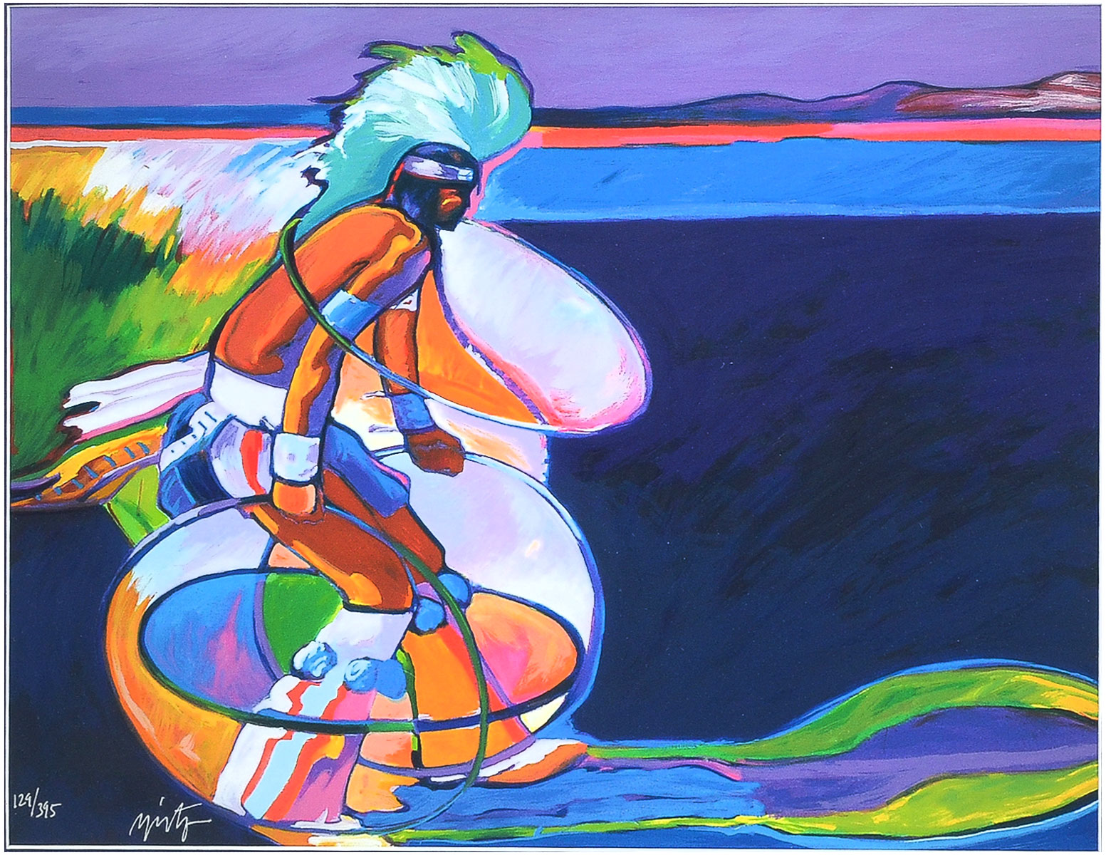 Appraisal: NIETO John American - ''Hoop Dancer'' Serigraph sight size ''