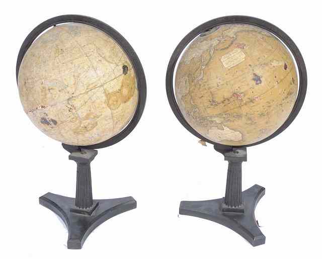 Appraisal: A PAIR OF VICTORIAN TERRESTRIAL AND CELESTIAL GLOBES by Newton