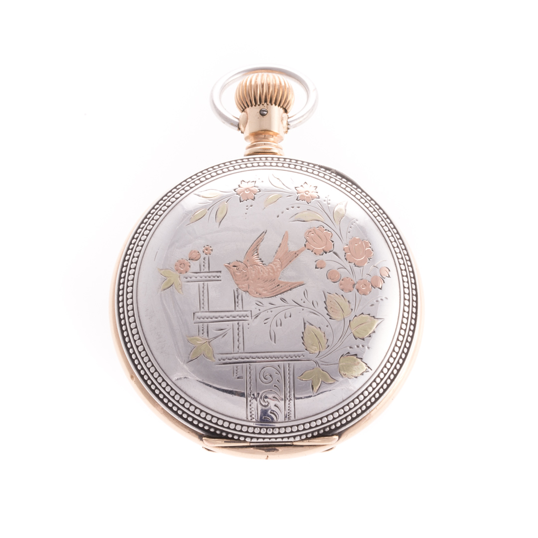 Appraisal: A Gentlemen's Columbus Pocket Watch in Silver Coin silver tri