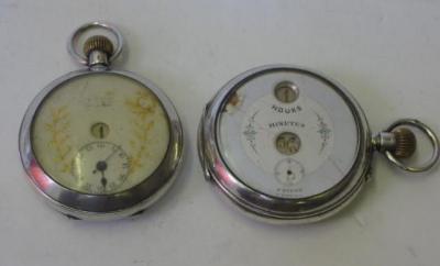 Appraisal: A SILVER DIGITAL PATENT POCKET WATCH the top winding fusee