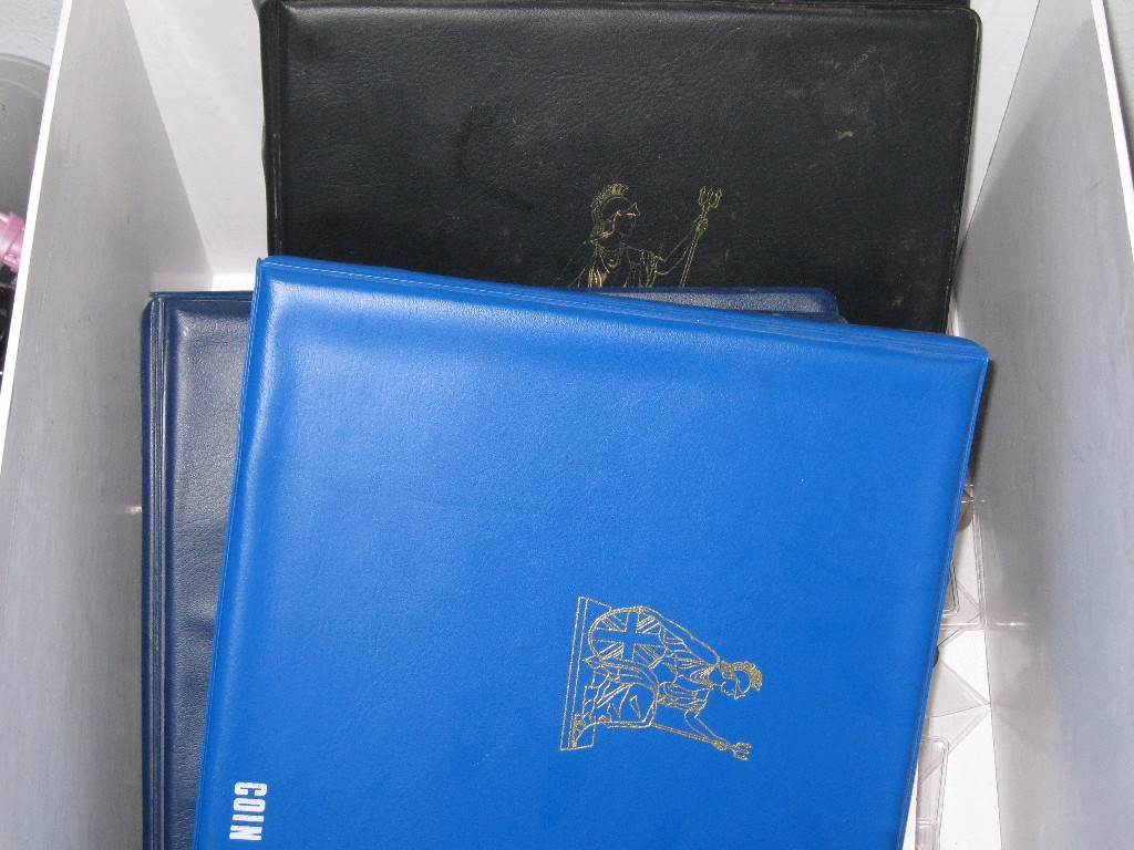 Appraisal: Box of coin albums and loose coins