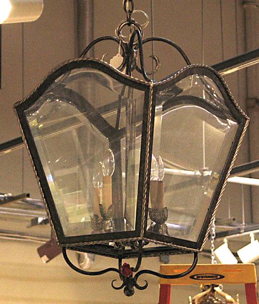 Appraisal: A Baroque style hanging lantern mid th century height in