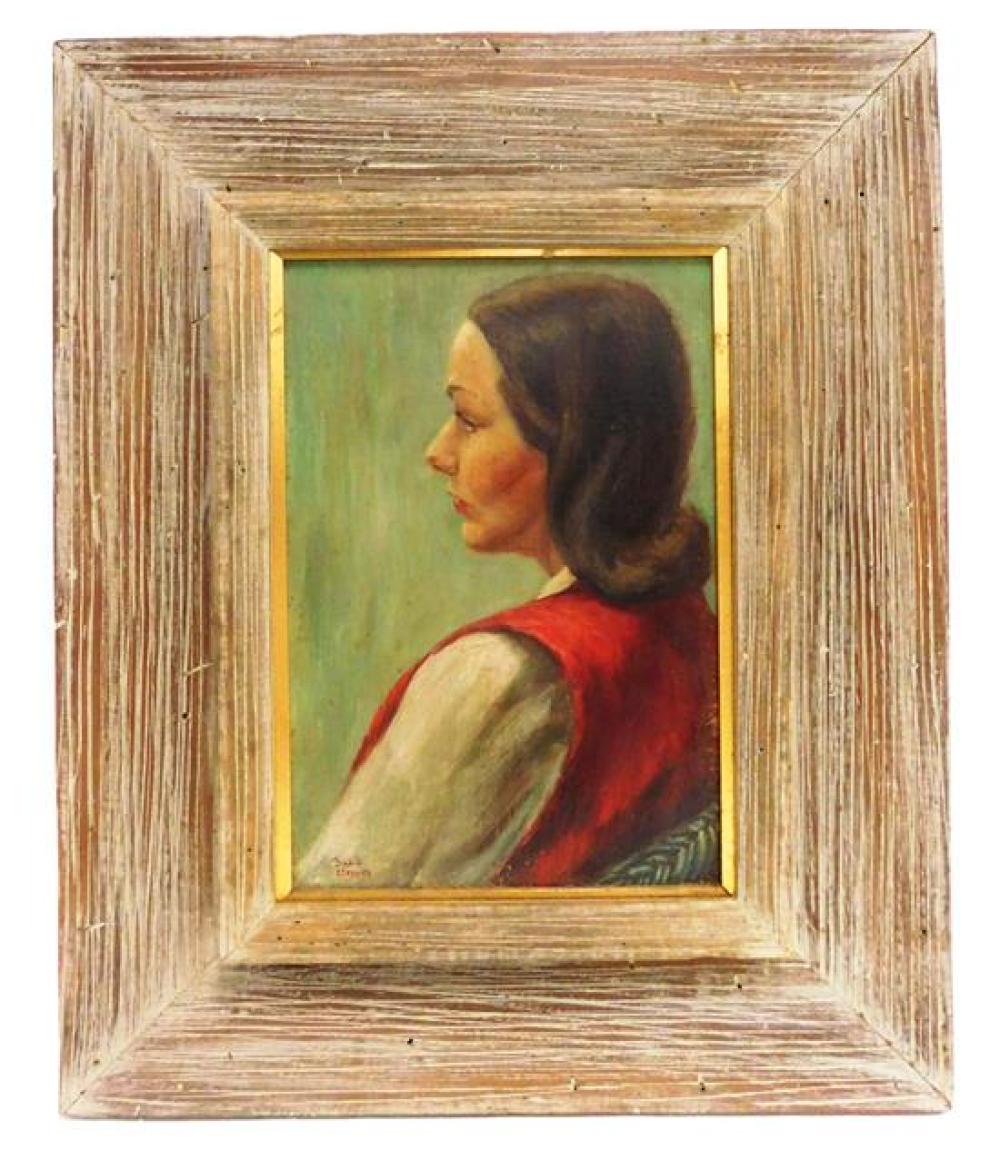 Appraisal: William Fields American th C oil on board Portrait of