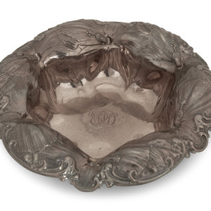 Appraisal: An American Art Nouveau Silver Bowl Circa maker's mark obscured