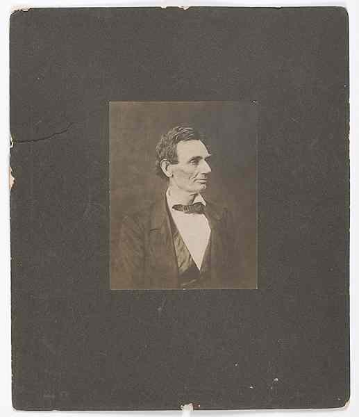 Appraisal: Abraham Lincoln Photograph by Alexander Hesler Platinum photograph of Abraham