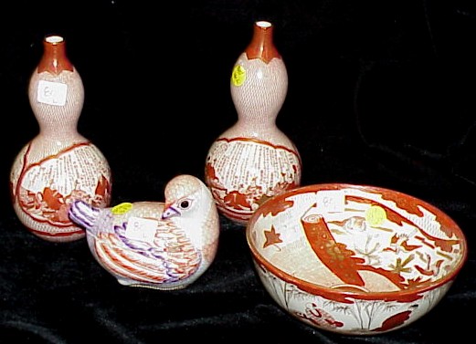 Appraisal: Japanese ceramics late th early th C including pair of