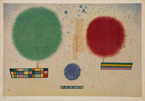 Appraisal: WASSILY KANDINSKY AFTER Composition Color lithograph x mm x inches