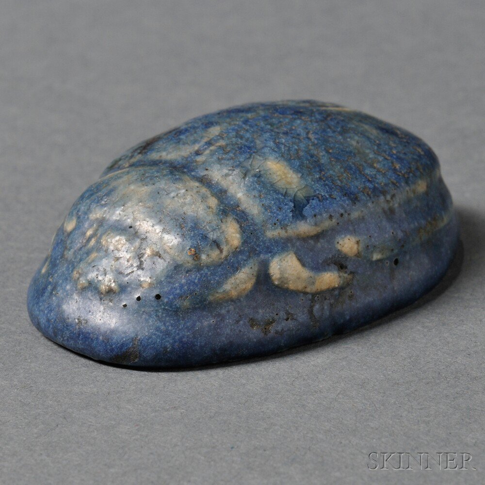 Appraisal: Grueby Scarab Paperweight Art pottery Boston c In a slate