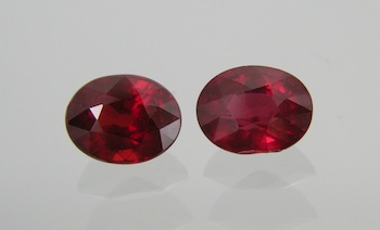 Appraisal: A Pair of Pyrope Garnets Carat A matched pair of