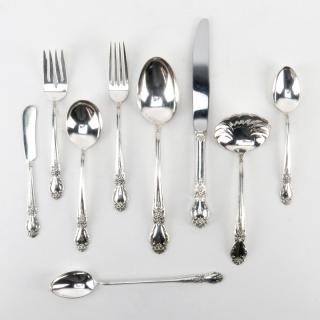 Appraisal: Fifty Seven Pc Circa International Silver Brocade Sterling Silver Flatware