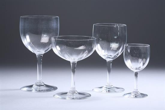 Appraisal: -PIECE BACCARAT CRYSTAL STEMWARE SERVICE Montaigne Optic pattern Including eleven