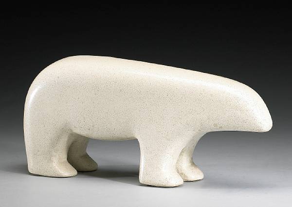 Appraisal: Beniamino Benevenuto Bufano Italian American - Polar Bear composition stone