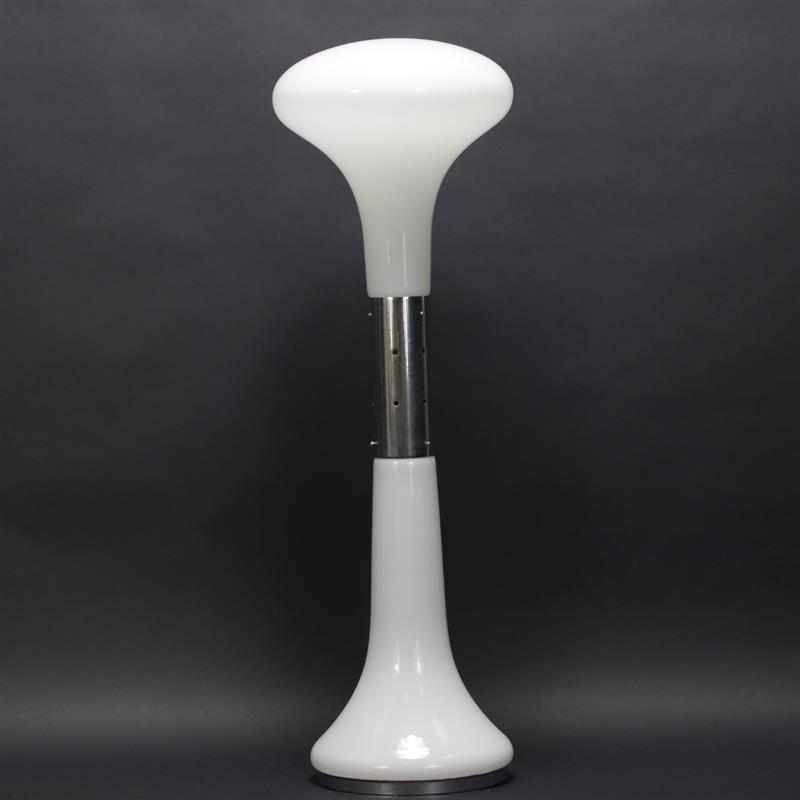 Appraisal: Aldo Nasonfloor lamp for Mazzega white glass globes with chrome