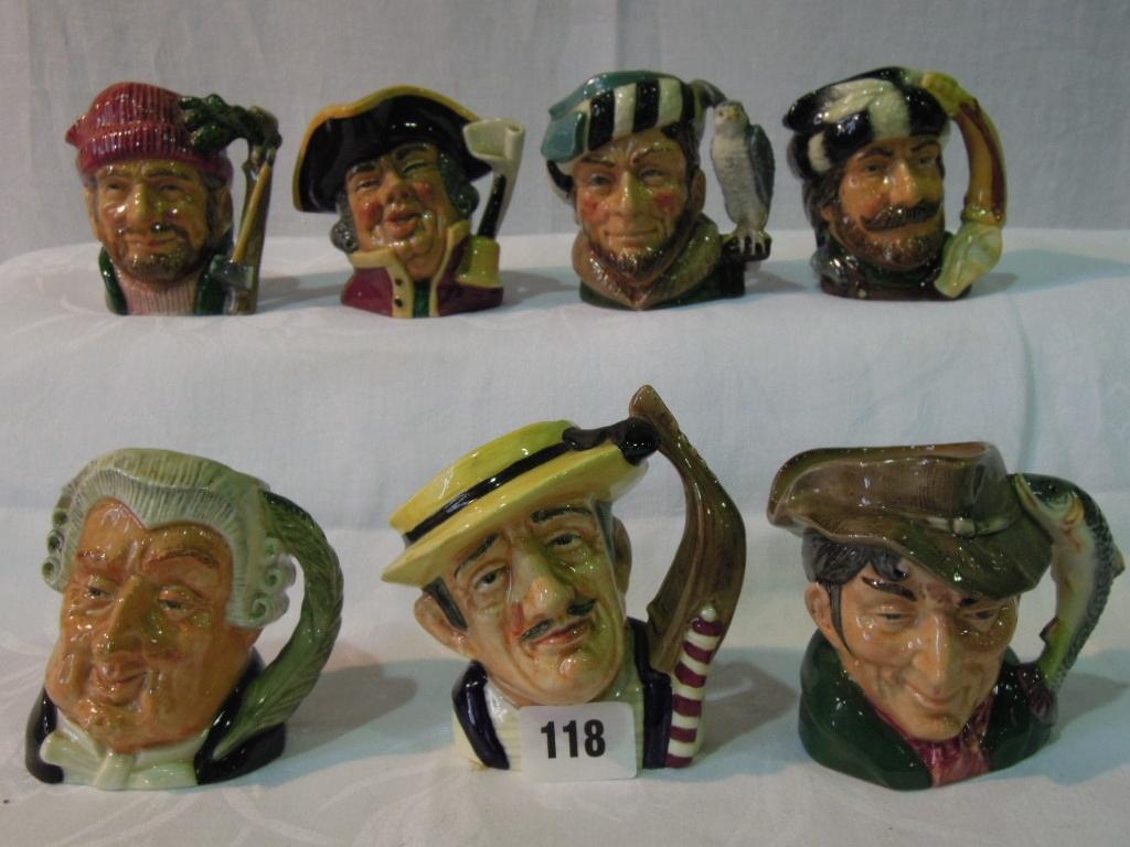 Appraisal: A collection of seven medium Royal Doulton Character Jugs of