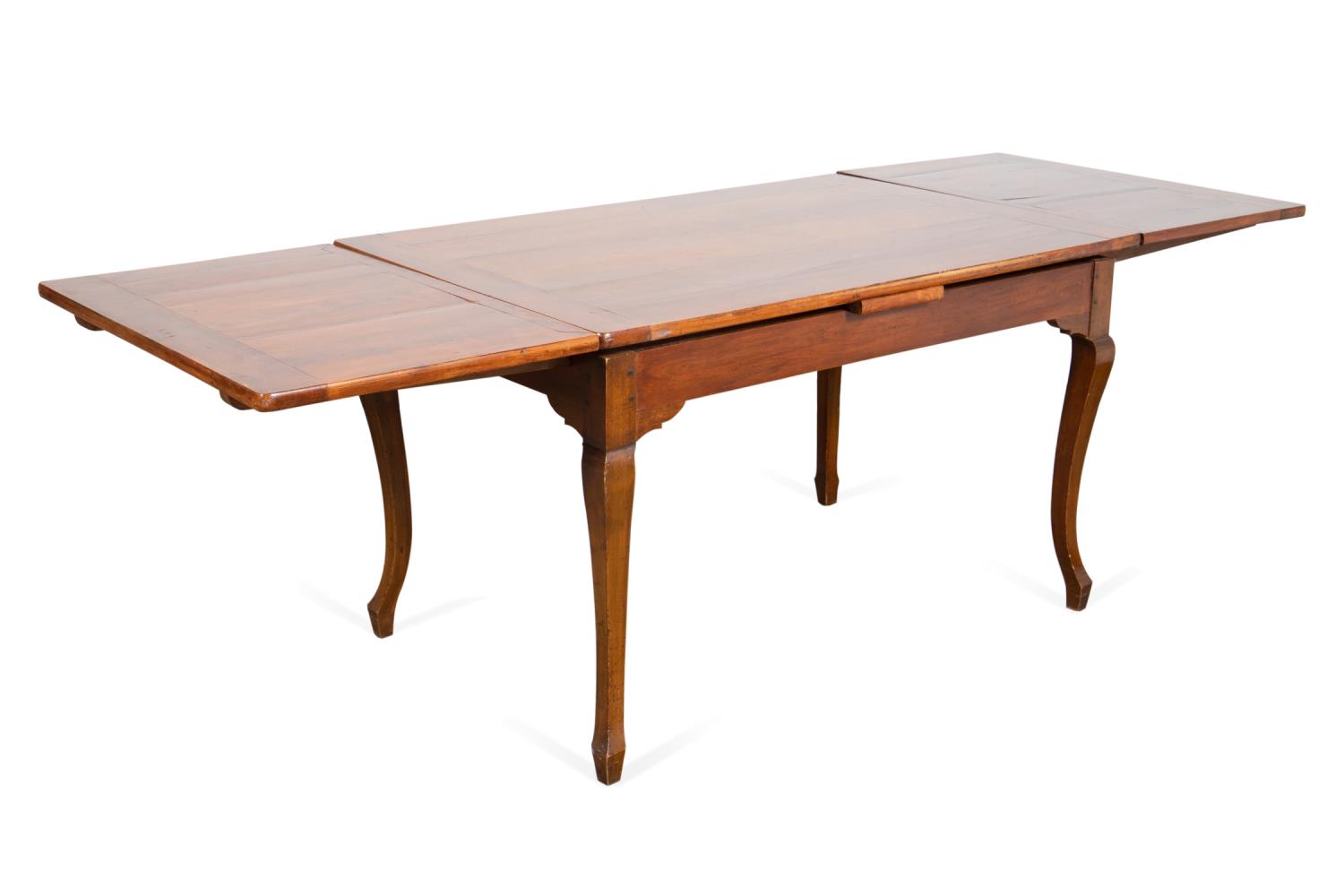 Appraisal: FRENCH PROVINCIAL FRUITWOOD BUTTERFLY DINING TABLE Fruitwood butterfly extension dining