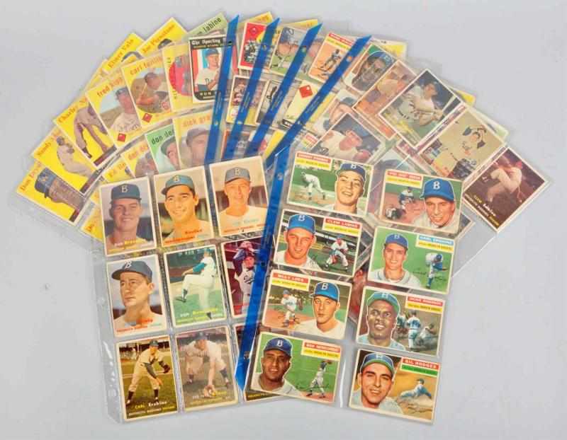 Appraisal: Group Lot of LA Dodgers Baseball Cards Description Includes Dick