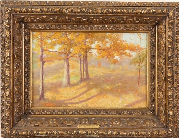 Appraisal: Autumn landscape oil on panel x SLR J F Murphy