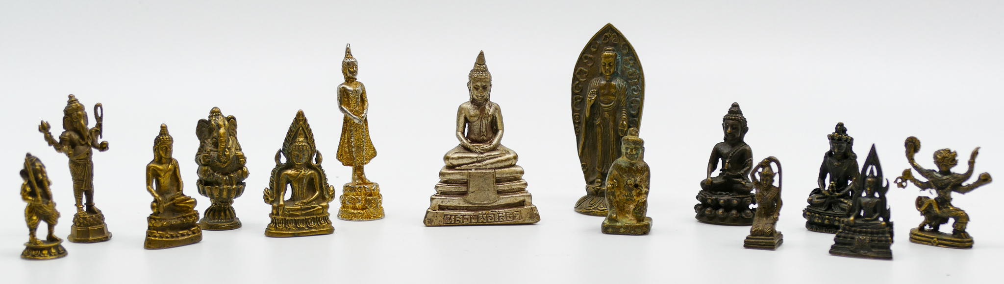 Appraisal: Boxes Miniature Asian Metal Deities and Buddhas '' to ''