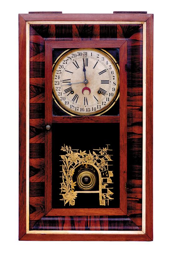 Appraisal: Standard Calendar Clock Co mantel clock circa rosewood veneer ogee