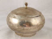 Appraisal: A white metal tests silver bowl and cover marked cm