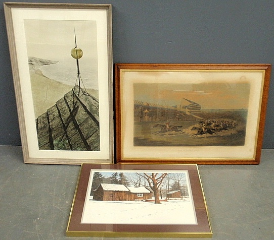 Appraisal: - Three framed prints including Northern Point by Andrew Wyeth